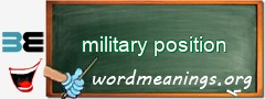 WordMeaning blackboard for military position